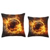 Bullet With Fire and Flames Throw Pillow