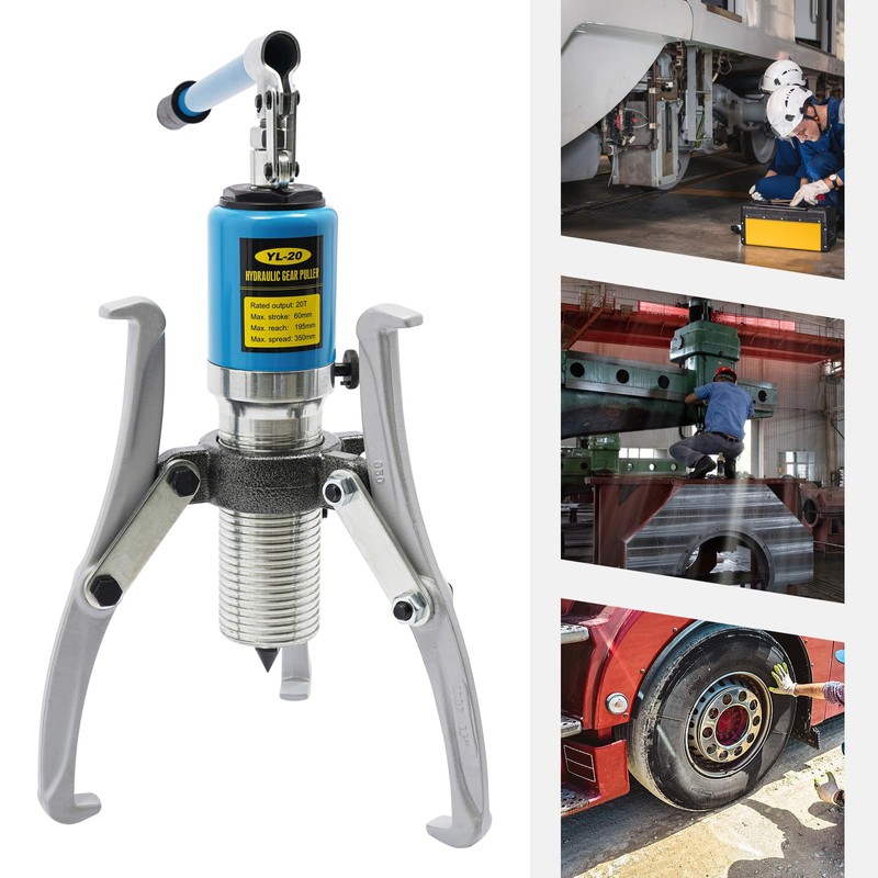 TUQI 20T Hydraulic Gear Puller Set Wheel Bearing Puller Kit