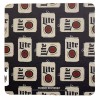 MILLER LITE 2 Miller Lite 4" Square Coasters - "GREAT