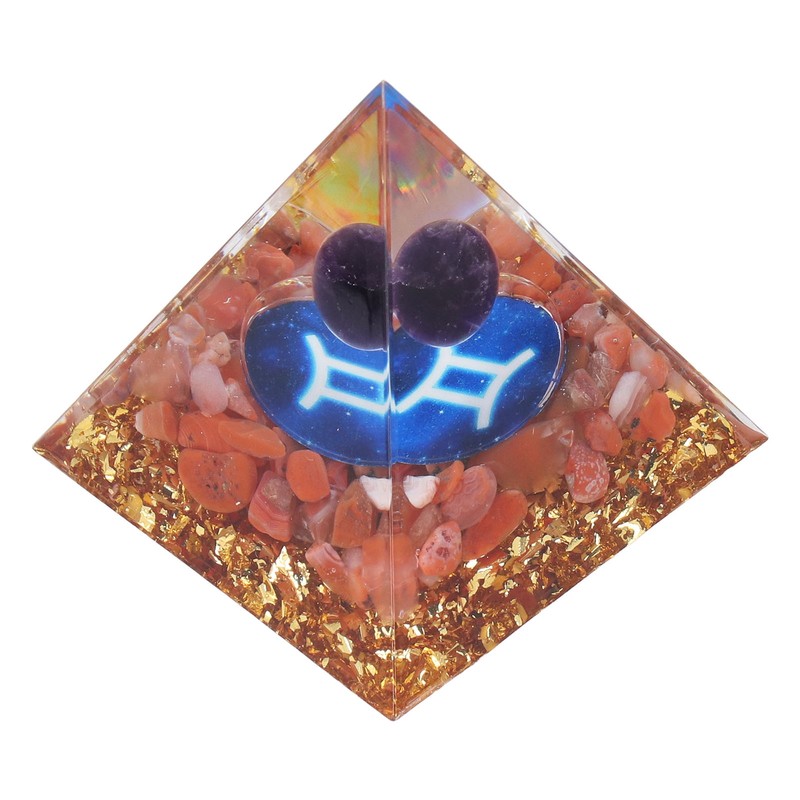 Constellation Pyramid Stone for Positive Energy Reduce Stress Chakra Resin