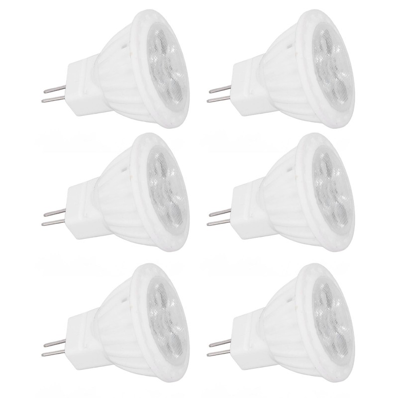 6pcs Brightness Dimming LED Spot Light Bulbs 360LM MR11 LED