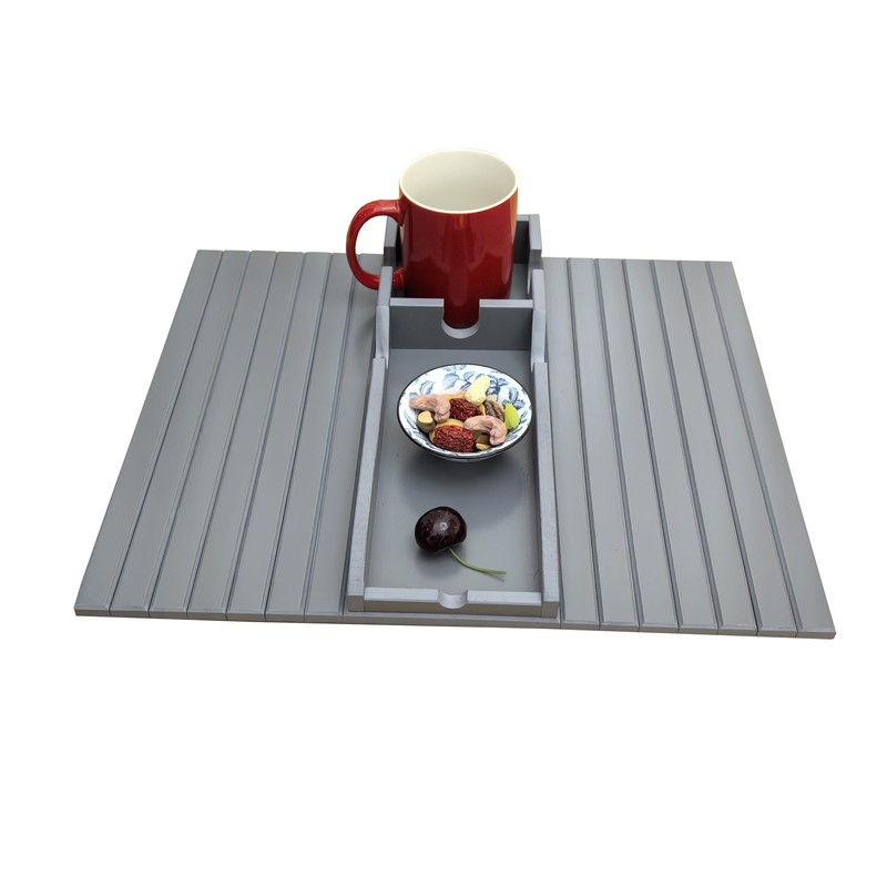 BAMJIUHAO Bamboo Sofa Armrest Tray - Couch Arm Tray with