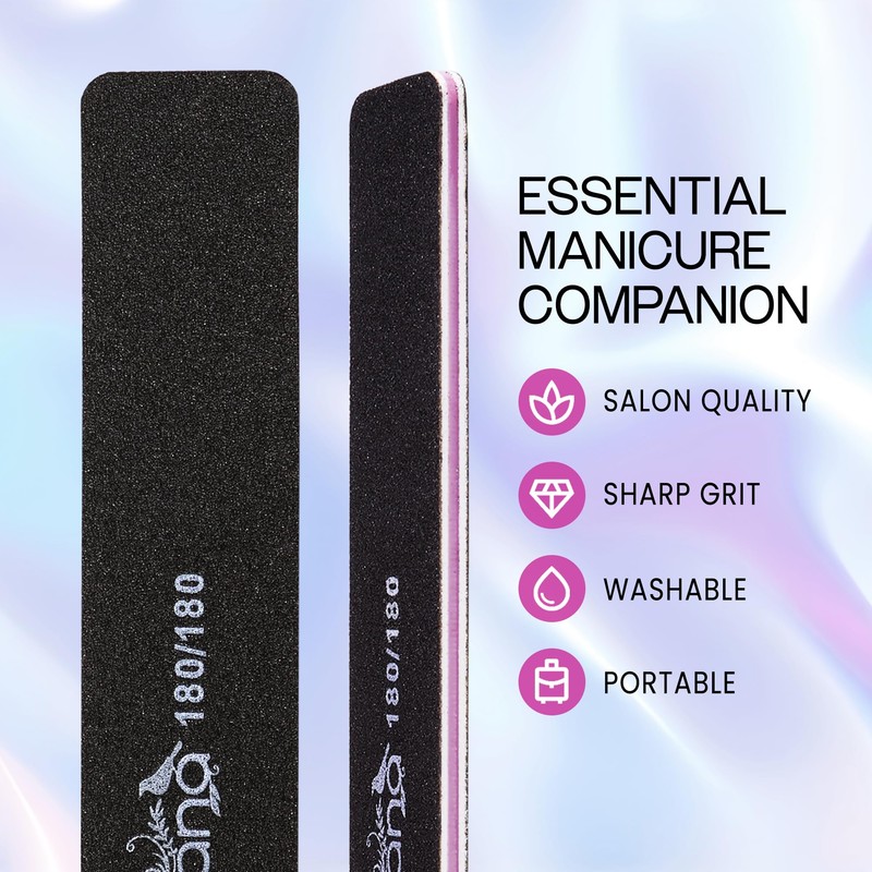 10pcs - PANA Jumbo Double-Sided Emery Nail File for Manicure,