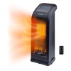 Comfort Zone 18" Tower Space Heater with 3D Flame, 1500W/900W,
