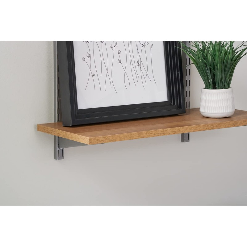 Rubbermaid 12"x24" Decorative Board, Golden Oak, Adjustable Shelf, Wood for