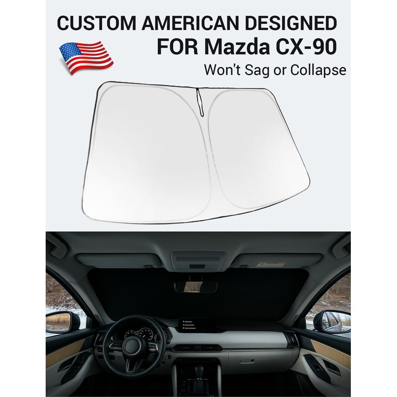 Proadsy 2025 Upgrade Windshield Sun Shade Custom Fit CX-90 2024-2025