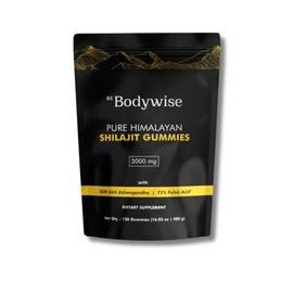 Be Bodywise Pure Himalayan Shilajit Gummies | With Ashwagandha, Gokshura & other herbs | No added sugar |120 Gummies:_1 pack(120 count)