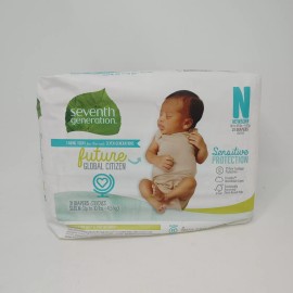 Seventh Generation Sensitive Protection Diapers Size N Up to 10 lbs 31 Diapers