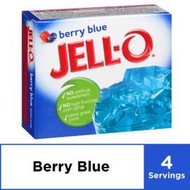Jello Berry Blue Gelatin Dessert Jell-O 3oz 85g (2 packs) by Jell-O