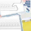 50 Pcs 3 1/2 Inch Hanging File Folder Tabs Plastic