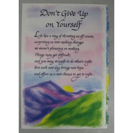 Blue Mountain Arts Greeting Card "Don't Give Up On Yourself" (BM204)