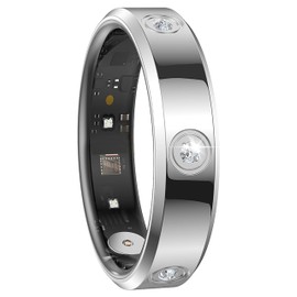 Smart Ring Ultra Narrow Fitness Rings Heart Rate Monitor Sleep Tracker Blood Oxygen Health Tracker Step Counter Calories Pedometer Waterproof Remote Camera Smart Rings for Women Ladies Men