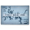 Lantern Press 6x9 Inch Metal Sign, Table Rock Lake, Lake