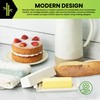 Bamboo Butter Dish with Lid for Countertop or Refrigerator Storage