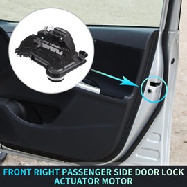 X AUTOHAUX Replacement Front Right Passenger Side Power Door Lock Actuator Motor for Honda Accord 2010-2012 Door Latch Actuator Assembly Replace Black