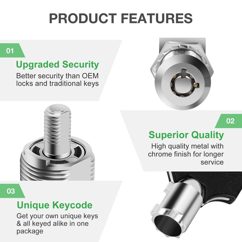 10 Pack Cabinet Lock with Keys, RV Storage Locks, 7/8”