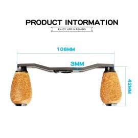 Unbranded FITS Shimano Daiwa Abu Garcia CORK CARBON FIBER Baitcaster Fishing Reel Handle