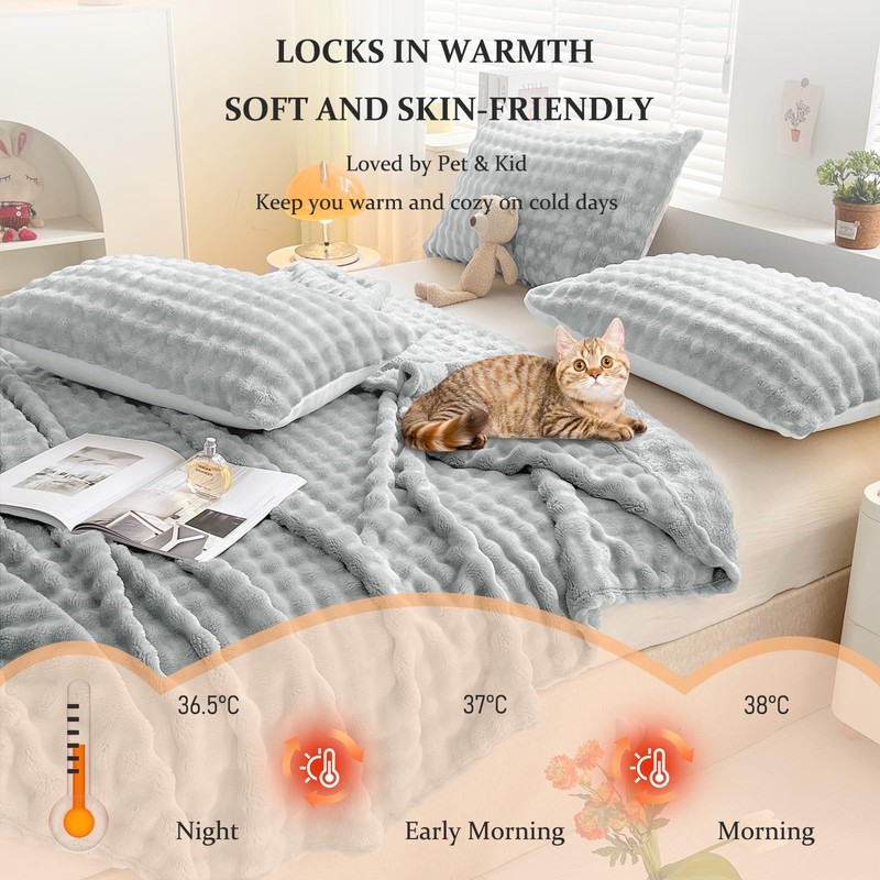 Cuddly Blanket Milky Velvet Bubbles Blanket Super Soft Blanket Thick