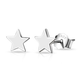 Philip Jones Sterling Silver Daughter Quote Star Earrings