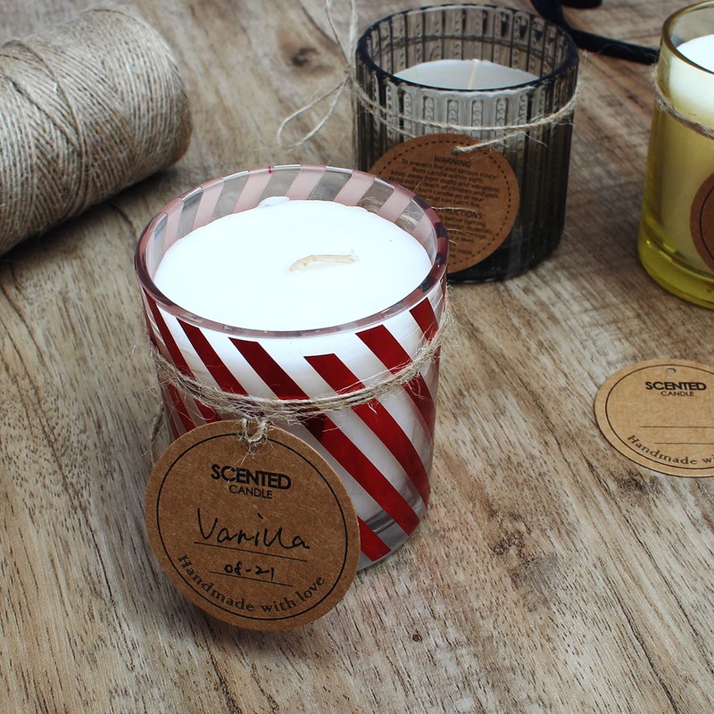 CandMak Candle Wick Kit, 60 Cotton Candle Wicks with Candle