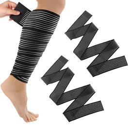 DFsucces テーピングサポーター 2枚 バンテージ サポーター ふくらはぎ 膝 太もも テーピング フリーサイズ マジックテープ 滑り止め 通気性 伸縮性に 調整可能 男女兼用 (120cm)