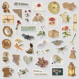 100 Pcs Retro Style Stickers for Kids Teens Adults Boys Girls Gift,Vintage Style Stickers Pack for Laptop,Skateboard,Luggage,Car,Bike,Cup,Computer,Water Bottle Decor,Vinyl Waterproof Stickers