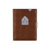 EXENTRI Leather Wallet with RFID Block, Hazelnut Chess