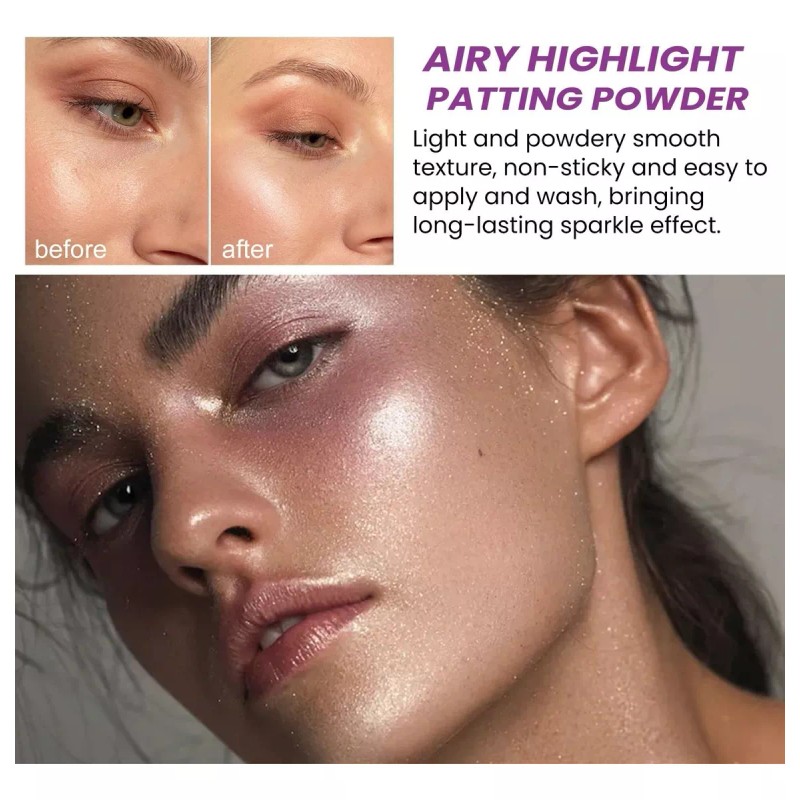 Fairy Highlight Patting Powder Polvo De Hadas, 3 Unidades, Iluminador