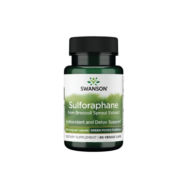 Swanson Sulforaphane (from broccoli sprout extract) 400mcg  - 60 Vege Capsules
