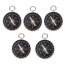 JZK 5 PCS 44mm small aluminum alloy compass with loop on top for keyring pandant, birthday party favours gifts for kids