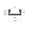 POWERTEC 71167 Aluminum Miter T-Track, 48-Inch, Aluminum Grey