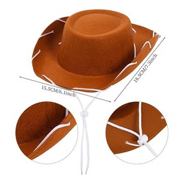 Kinder Western Cowboyhut, Western Cowboy Hat Set, Cowboy Hut für Damen, Cowboy Hat Bracelet Set Suitable for Carnival Role-Playing Theme Parties - für Kinder von 3 bis 8 Jahren