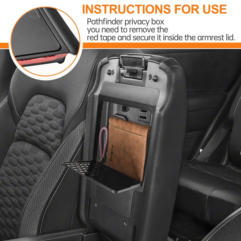 TACORBO Center Console Hidden Storage Box Organizer Compatible with Nissan