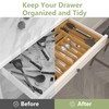 Suli Large Silverware Drawer Organizer, Adjustable Kitchen Flatware for Forks