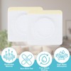 30Pcs Einweg-Rizinusöl-Pflaster für Bauchnabel,selbstklebende Rizinusöl Packung wickeln Bauchnabel Pads,weiß 7