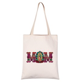 VAMSII Mexican Lady Mexican Mom Tote Bag Mother's Day Gift Mexico Vacation Gift (Mexican Mom tote)