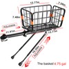 Rear Bike Rack with Basket for Bicycles, 165 lbs Load