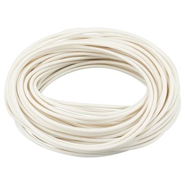 BENECREAT 30m Plastic Welt Cord Piping, 5mm White Polyester Piping Cord for Crochet, Knitting, Weaving or Trim in Garments, Cushions