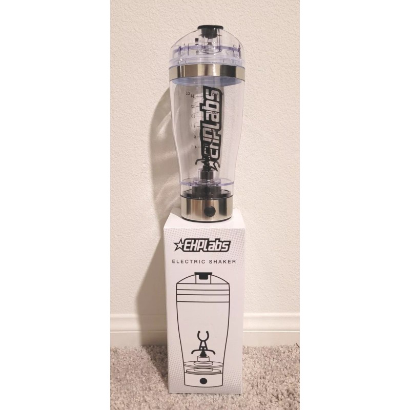 EHPLabs Electric Protein Shaker Bottle - 15oz Portable Shaker