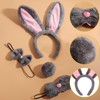 Ptenzor Easter Bunny Costume Set for Women, Plush Rabbit Ears