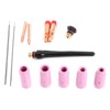 13Pcs/Set Welding Nozzle TIG Gas Lens Ceramic Contact Tip with