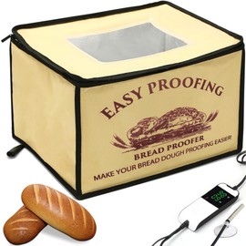 Dough Proofing Box for Bread Pizza, Foldable Zippered Sourdough Starter Warmer Heater w/NTC Sensor Adjustable Temperature & Timer Controller, Homemade Bread Making Tools Kit Baking Supplies Gifts