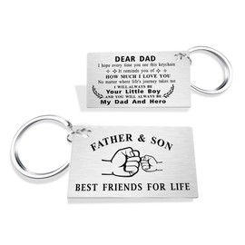 TGCNQ Dad Gifts from Son, Father and Son Best Friends for Life, Son to Fahter Keychain, Son to Dad Birthday Christmas Gift
