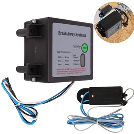 AceSupever Trailer Breakaway Kit - Waterproof Electric Trailer Break Away System Universal for Trailer Caravan, Vehicle - Does NOT Include 12V Battery