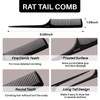 RHOS Rat Tail Combs for Parting, Fine Tooth Teasing Comb