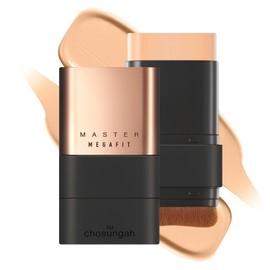 Base De Maquillaje En Barra Mega Fit Master Con Brocha - Cobertura Radiante, Fórmula De Larga Duración, 16 G (02 Beige Arena)                         