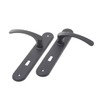 Aqbau® Door Handle Set Long Plate Black Door Handle Door