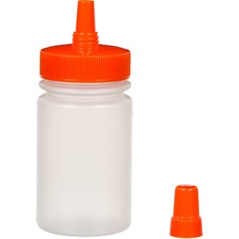 Honey Container, 3.4 fl oz (100 ml) (Orange Cap), Straight Type, For Commercial Lotions and Seasonings, Honey Containers for Refills, Honey Bottle