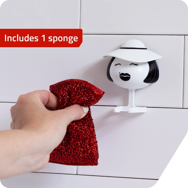 Mrs. Sponge Kitchen Sponge Holder - Plastic Dish Sponge Holder