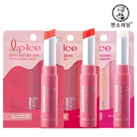 Mentholatium 멘소래담 립아이스 매직컬러 스트로베리+틴티드레드+스칼렛 Mensoldam Lip Ice Magical Color Strawberry+Tinted Red+Scarlet
